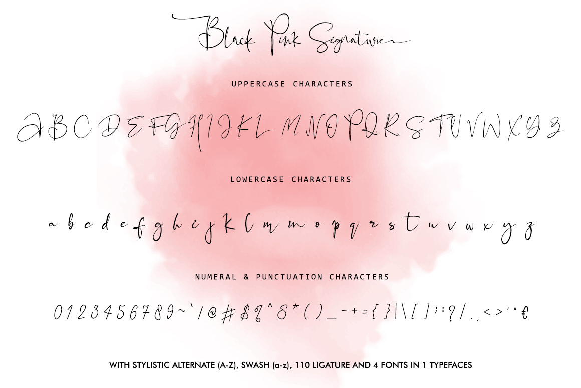 Black Pink Signature font